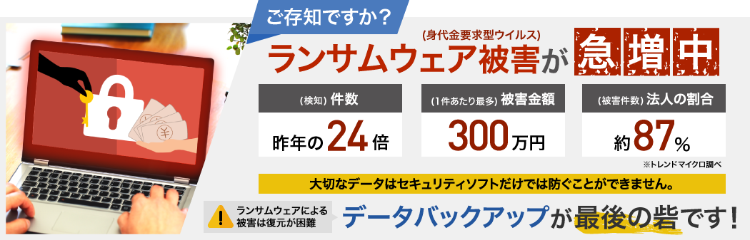 ランサムウェア被害が急増中